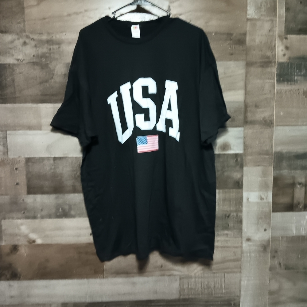 Black USA Graphic Men's T-Shirt